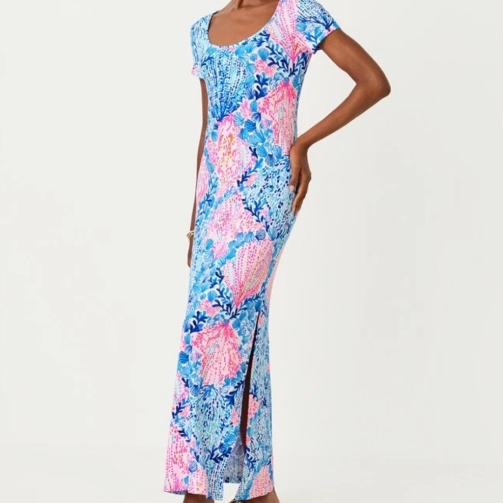 Nwt Lilly Pulitzer Wynne Maxi Dress Resort White Sway With Me